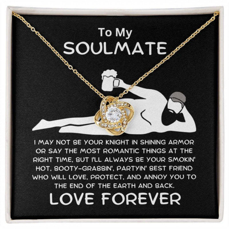 Collier avec pendentif trèfle à quatre feuilles, cœur d'éternité, Design creux