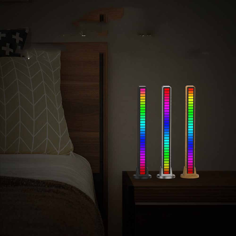 Tira de luces LED con Control de sonido, luz de ritmo, música, atmósfera, tubo colorido RGB, lámpara USB de ahorro de energía, luz ambiental