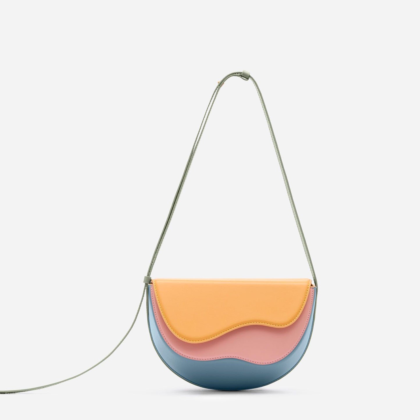 Sac de selle multicolore à couture unique