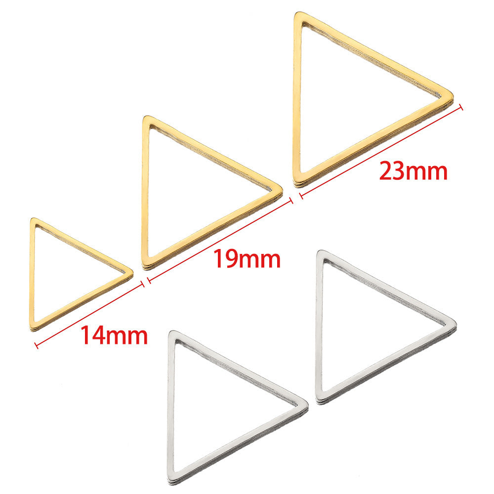 Boucles d'oreilles Triangle géométriques populaires en acier inoxydable, pendentif par galvanoplastie, accessoires d'ornement DIY