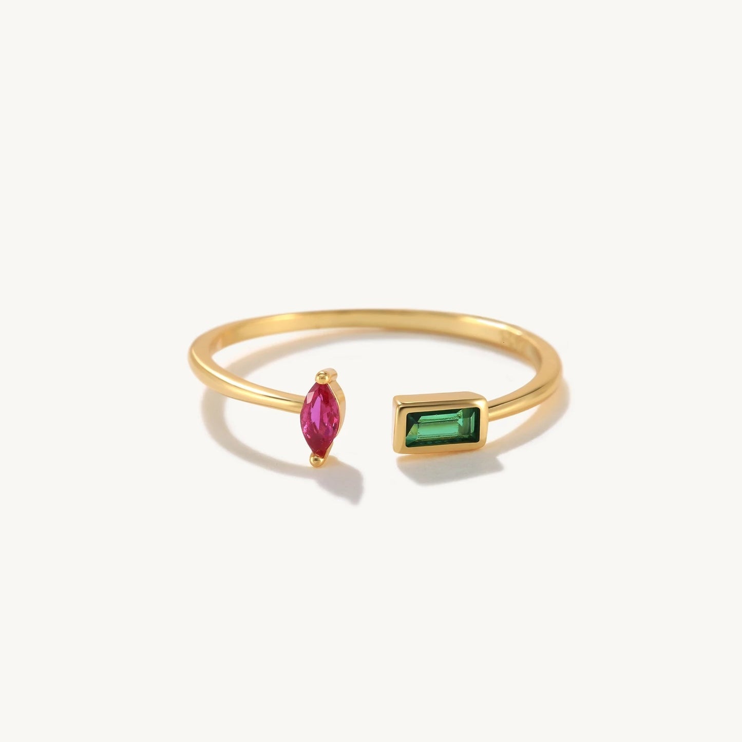 Bague Zircon Colorée Design Simplicité Créative