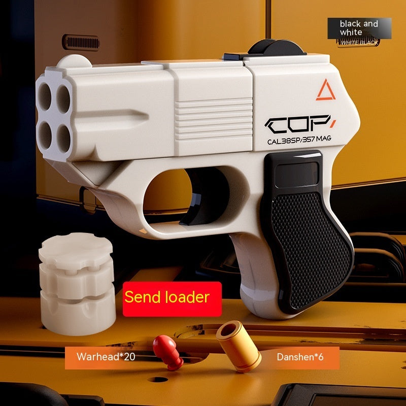 Pistolet jouet à coque à lancement automatique en plastique pour enfants