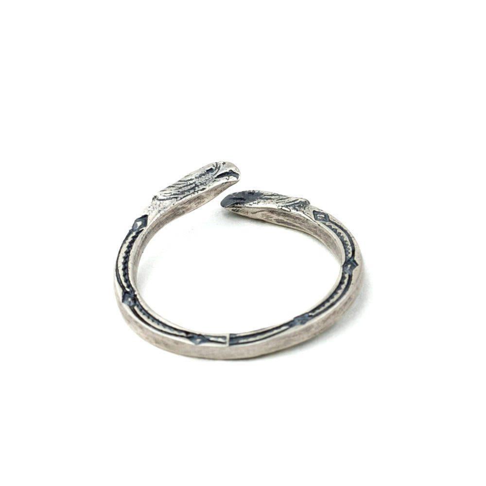 925 Sterling Silver Double-headed Adjustable Ring