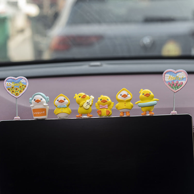 Décoration intérieure de voiture de canard mignon