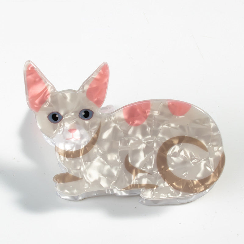 Barrettes de coiffure à bijoux avec imprimé de dessin animé de chat