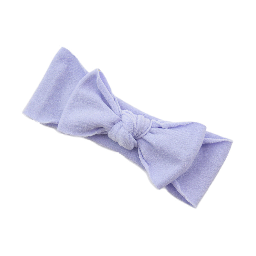 Accessoires pour cheveux de bébé, bandeau noué de couleur unie