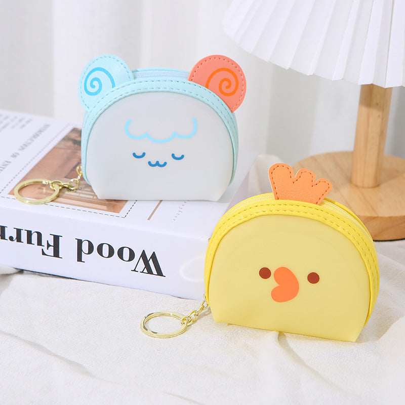 Porte-monnaie animal mignon de couleur gelée de dessin animé