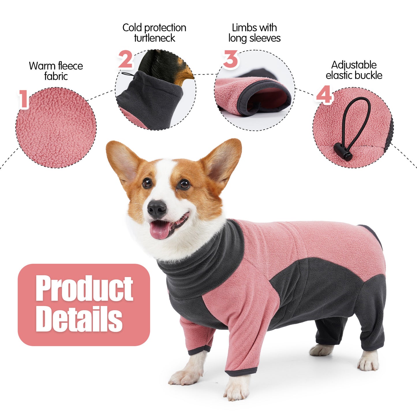 Vêtements pour chiens résistants au froid et chauds pour animaux de compagnie en hiver, fournitures chaudes pour animaux de compagnie
