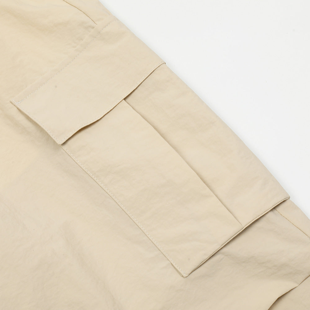 American Street Drawstring Elastic Waist Ankle-tied Trousers