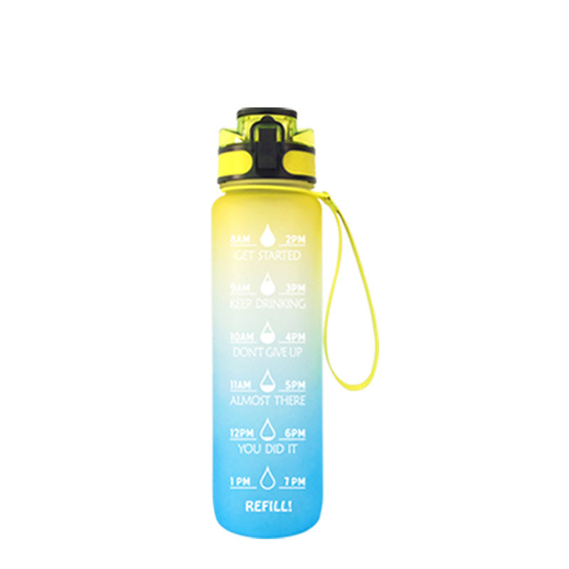 Frasco transparente, botella de agua de 1000ml, botella Kawaii embotellada, infusor sin Bpa, botella de agua transparente para deportes de leche de plástico, taza Kawaii