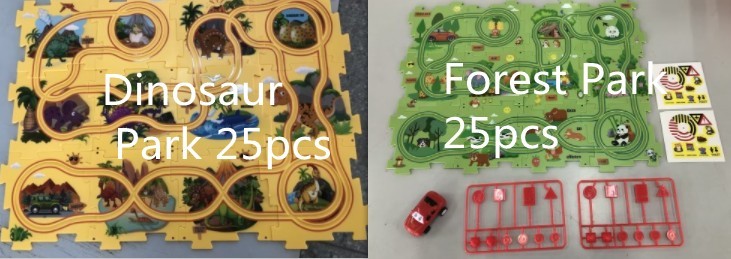 Puzzle pour enfants, vitesse de chemin de fer électrique, assemblage de voiture électrique automatique, scène de ville, Construction, jouet éducatif, cadeau
