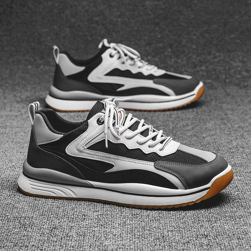 Zapatos casuales deportivos cómodos y transpirables con cordones para hombre