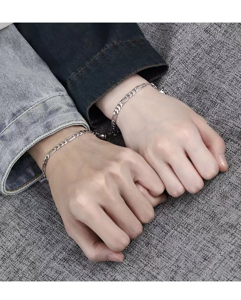 Paire de bracelets de couple magnétiques d'amour de haute qualité de niche