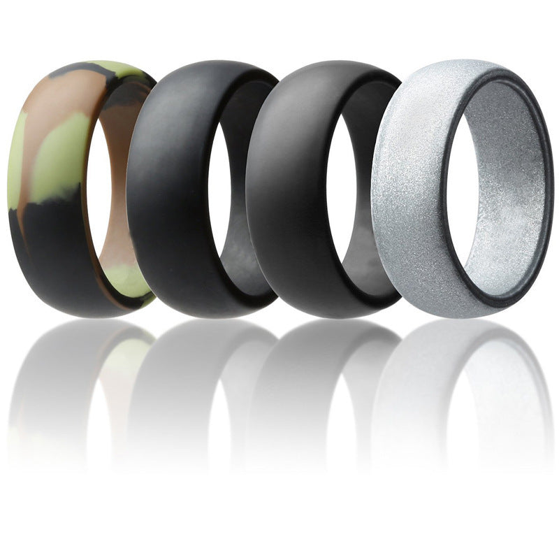 Bague en gel de silice, bague de sport pour hommes, bague de mariage pour couple