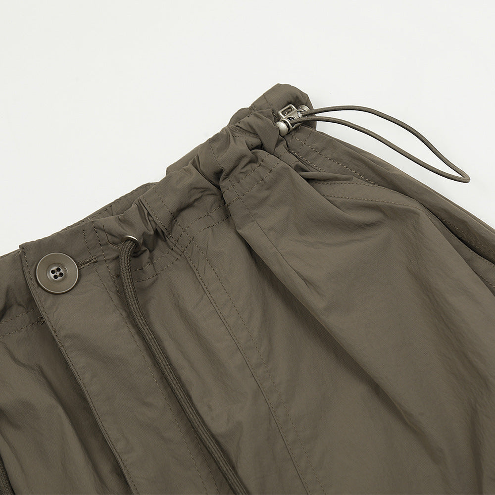 Men's Niche Loose Solid Color Wide-leg Straight Pants