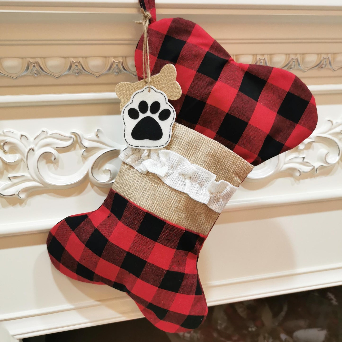 Sac cadeau chaussettes de Noël ornement de Noël
