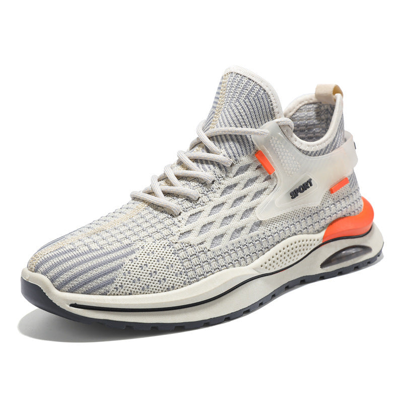 Zapatillas de deporte de malla para hombre, zapatos con cordones de diseño a cuadros a rayas, zapatos deportivos informales ligeros y transpirables