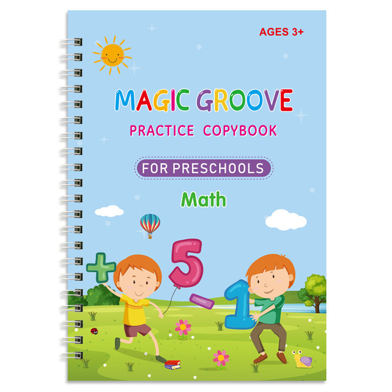 Cahier de pratique avec stylo dur et rainure pour enfants d'âge préscolaire, cahier de pratique en anglais, offre spéciale