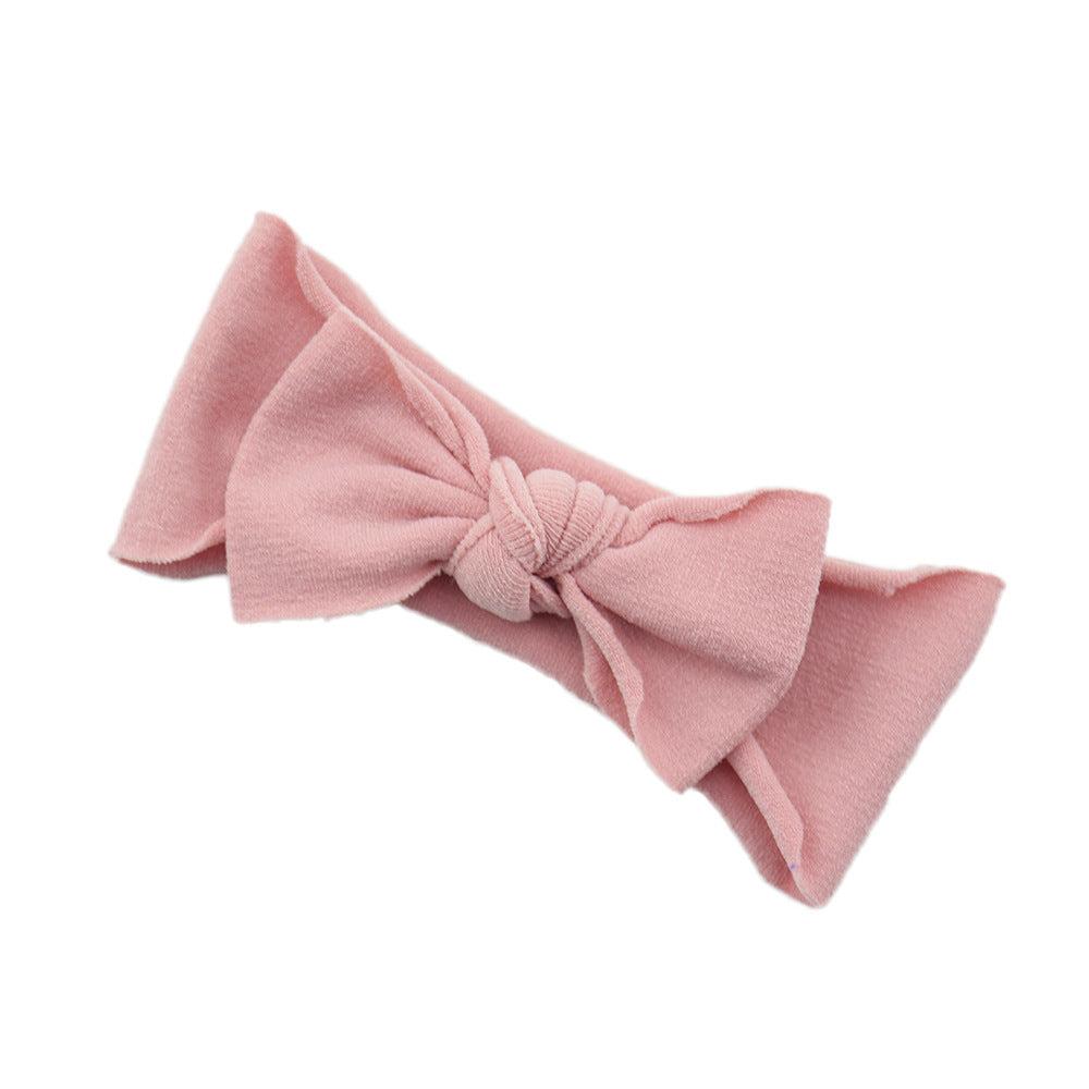 Accessoires pour cheveux de bébé, bandeau noué de couleur unie