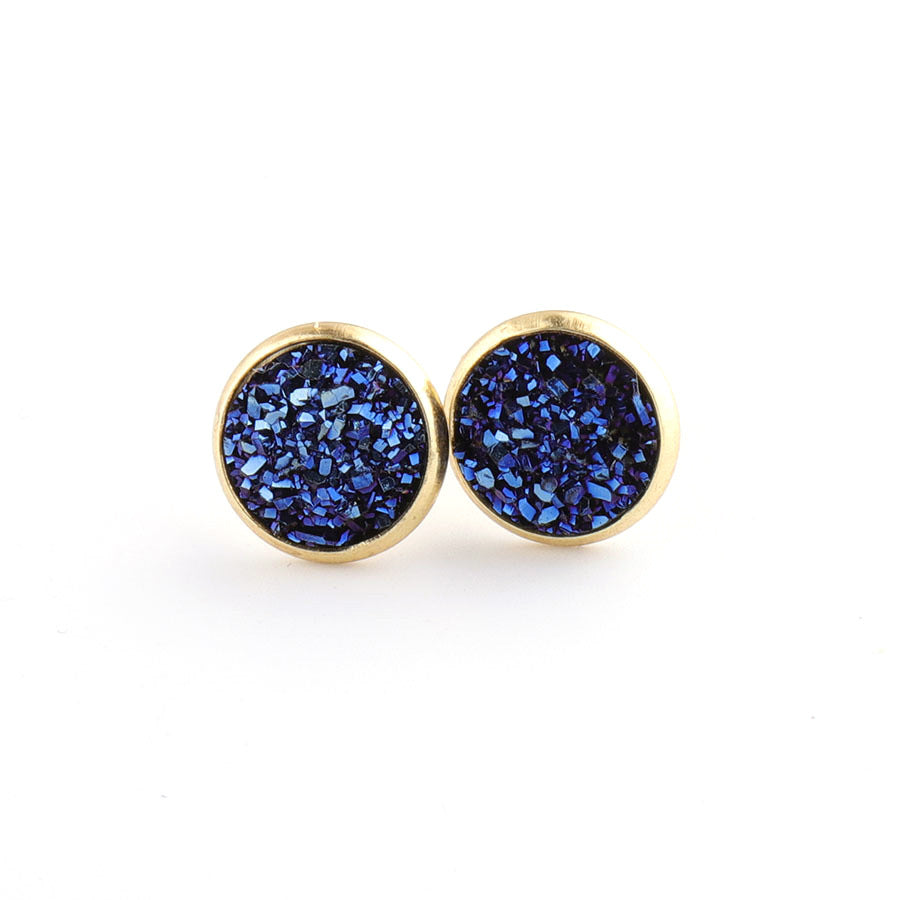 Boucles d'oreilles à tige étoilées en acier inoxydable plaqué or