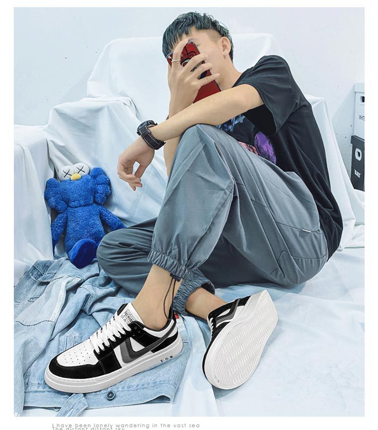 Zapatos blancos deportivos informales que combinan con todo para hombre