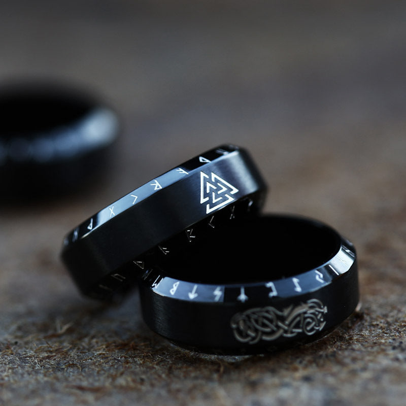 Bague en acier inoxydable à la mode simple
