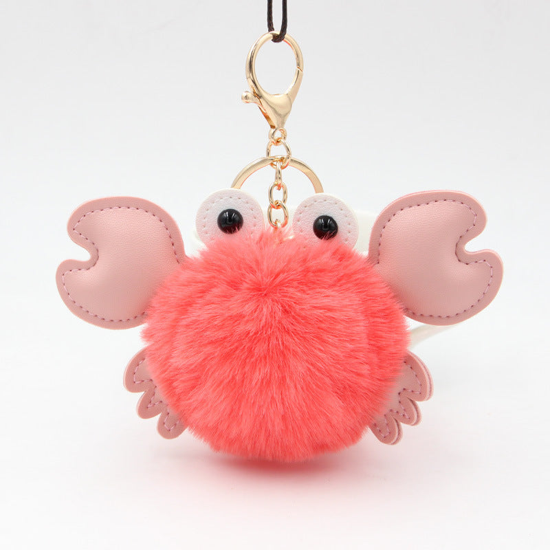 Pendentif porte-clés crabe mignon de dessin animé