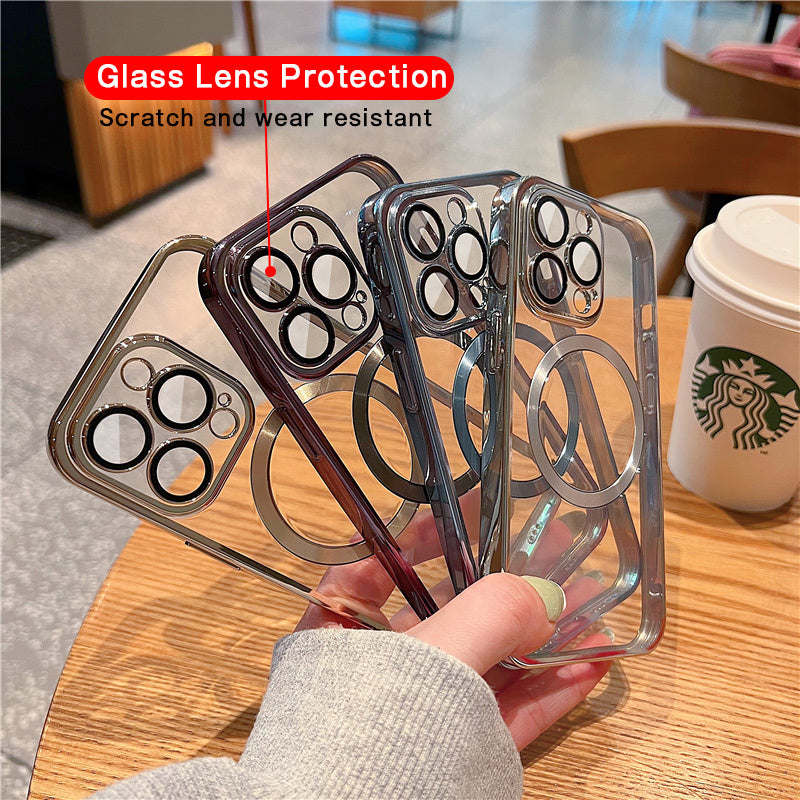 Étui de téléphone avec protecteur d'appareil photo Galvanoplastie avancée intégrée avec protecteur d'objectif Étui de téléphone pour Iphone12 13promax Simple 11 Doux