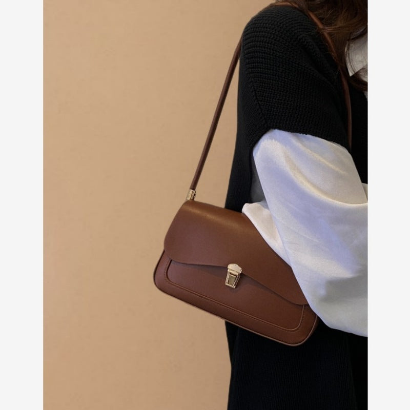 One Shoulder Solid Color Simple Bag Women
