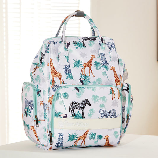 Sac à dos multifonctionnel en Nylon imprimé imperméable à la mode, sac de maman Portable de grande capacité