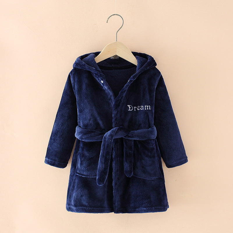 Ropa para el hogar de dibujos animados, camisón, albornoz, pijamas para niños, franela
