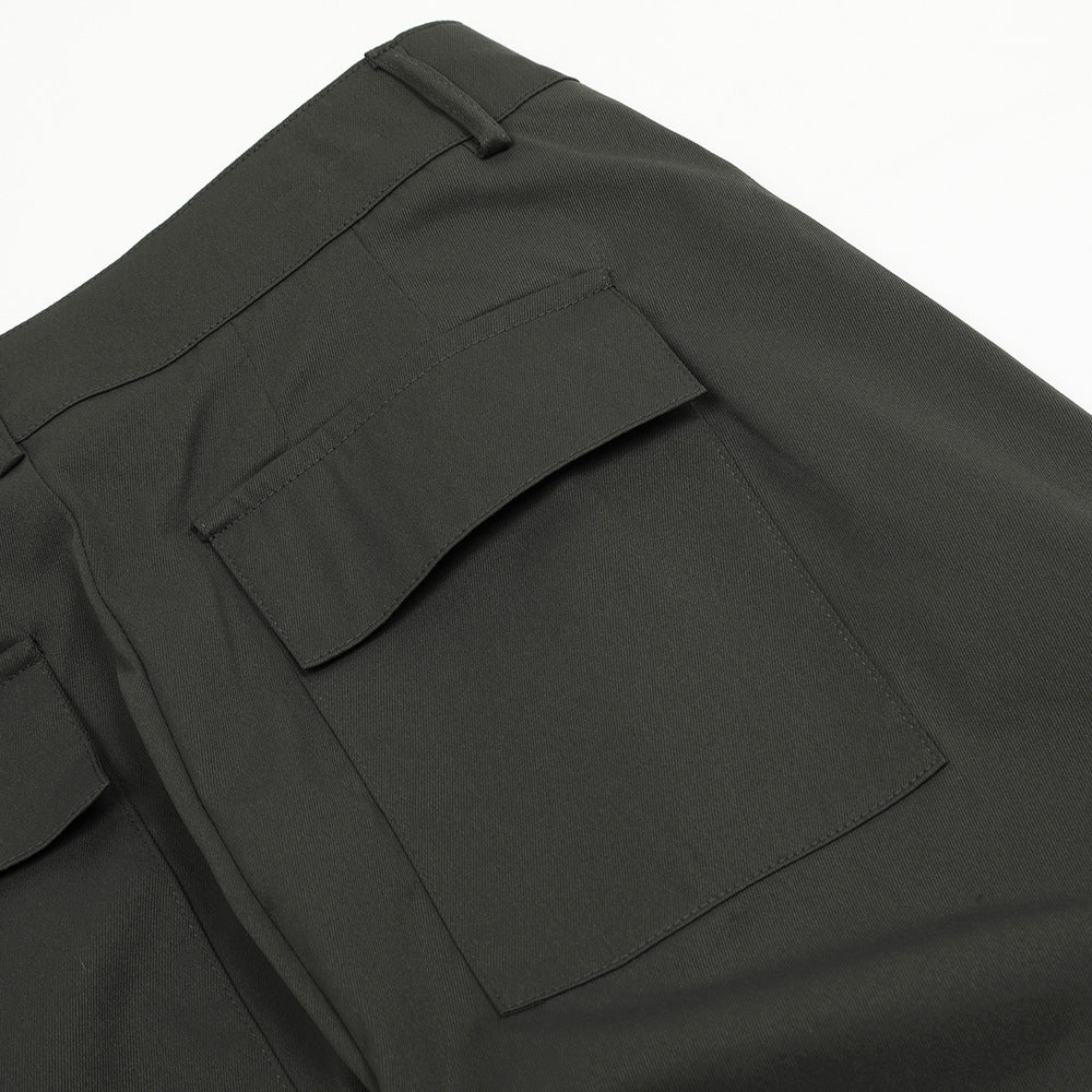 Men's Loose Pleated Paratrooper Straight Sports Pants