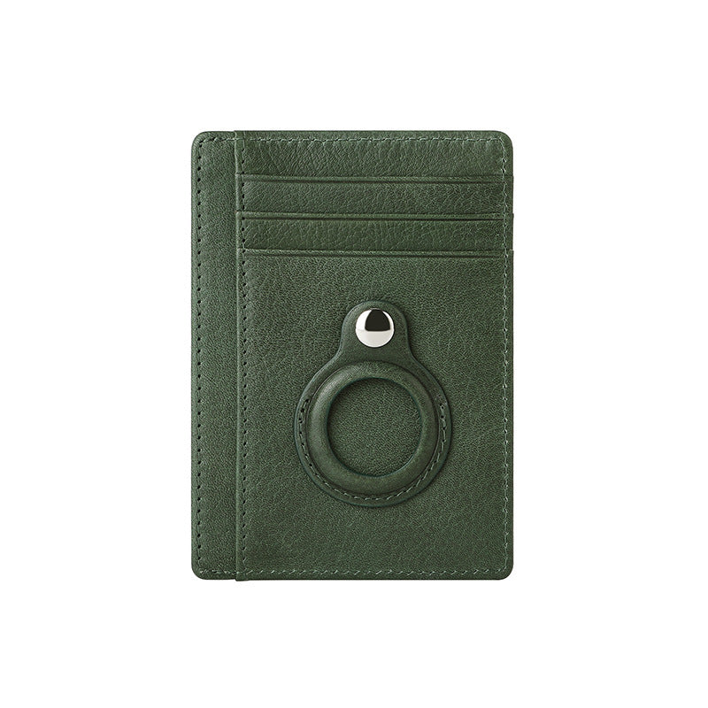 Cartera con tarjetero multifuncional de piel de vaca de primera capa para hombre