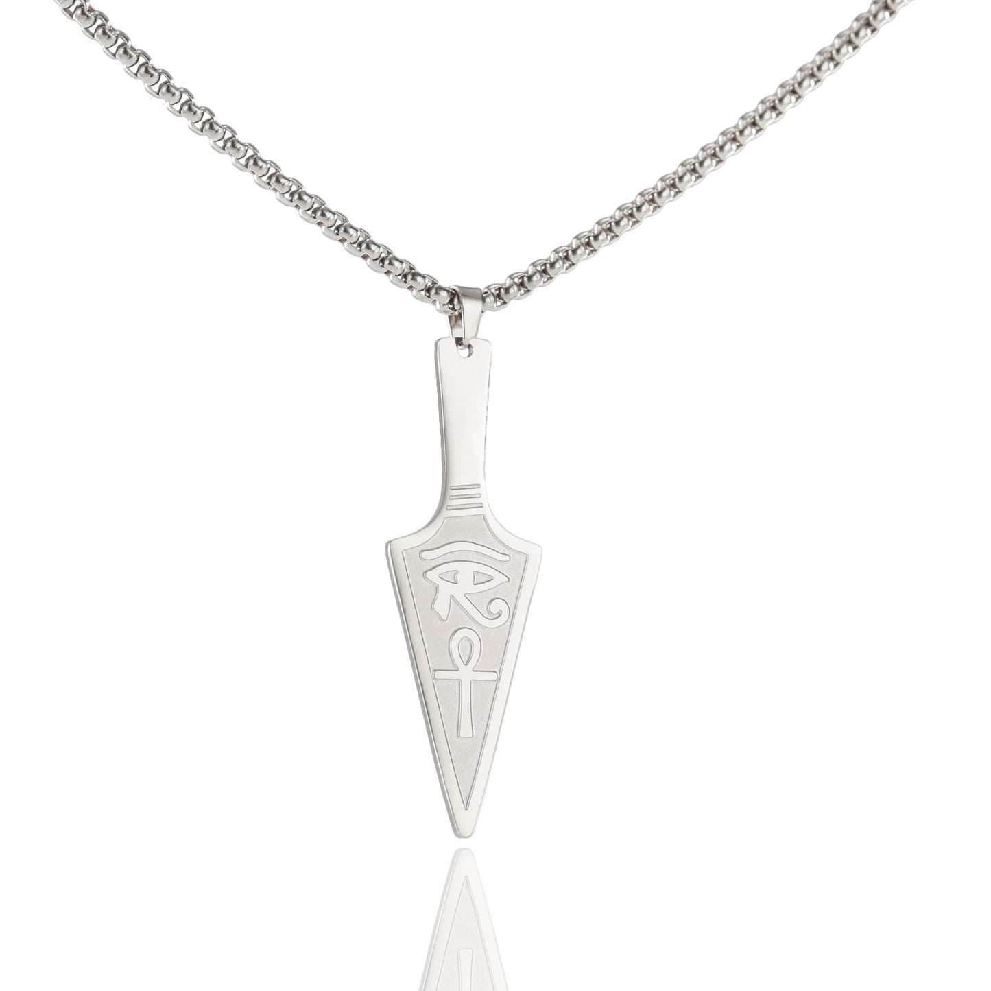 Collier en acier inoxydable avec pendentif Horus Eye Darts