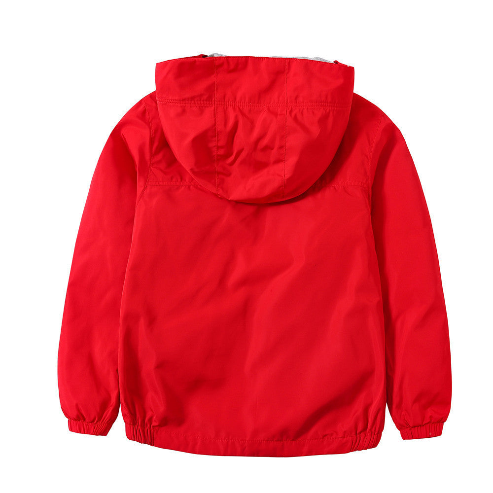 Manteau veste automne nouveau moyen et grand enfants capuche