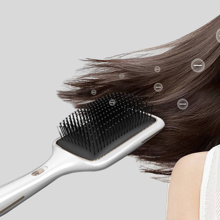 Peigne à cheveux lisses à chargement sans fil, Ion négatif, Vibration soufflante, fournitures de beauté