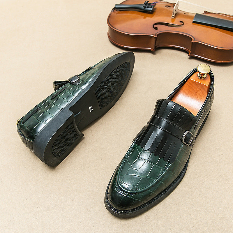 Zapatos casuales de cuero de estilo británico para hombres