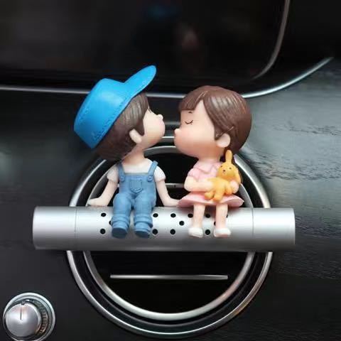 Air Outlet Decoration Cartoon Couple Gift Car Perfume Clip