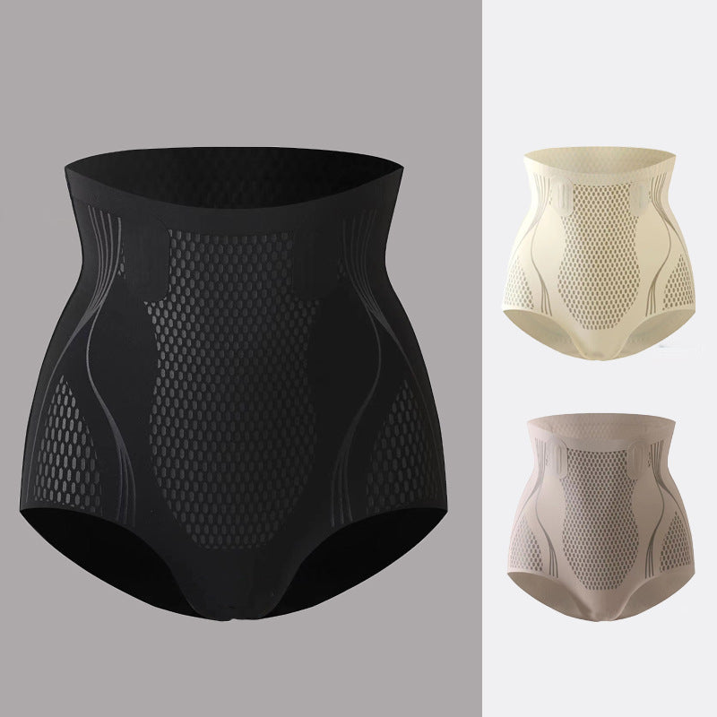 Pantalones de levantamiento de cadera y contracción del vientre de cintura alta de spandex líquido