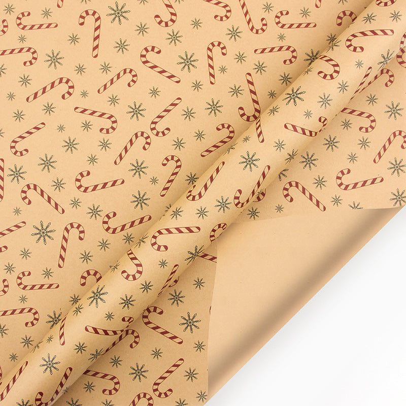 Papier d'emballage Kraft de Noël vintage Papier d'emballage cadeau de Noël