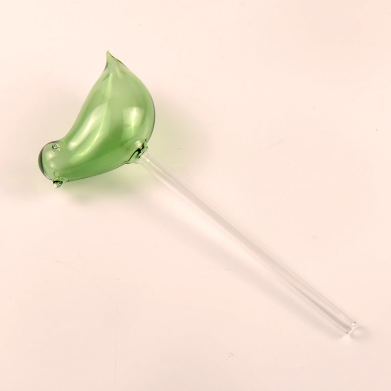 Regaderas automáticas de vidrio para pájaros, regaderas de flores, plantas decorativas, dispositivo de riego de vidrio transparente, planta de interior