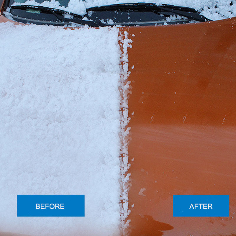 Mitaine de grattoir à neige pour pare-brise de voiture avec poignée Durable, gant de déneigement imperméable avec polaire chaude et épaisse et douce