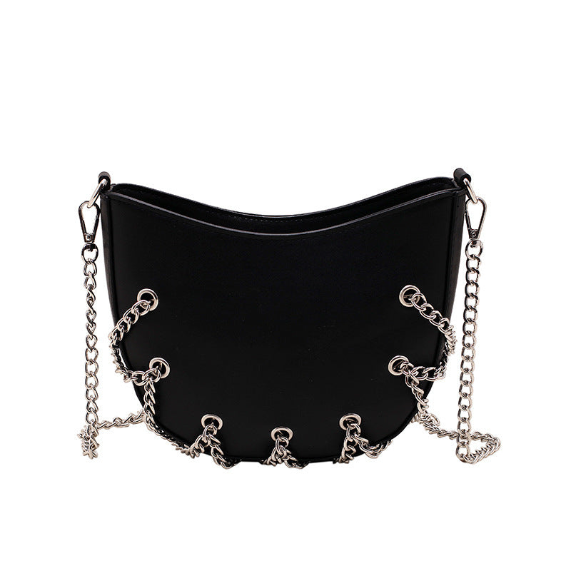 Metal Chain Air Eye Shoulder Bag