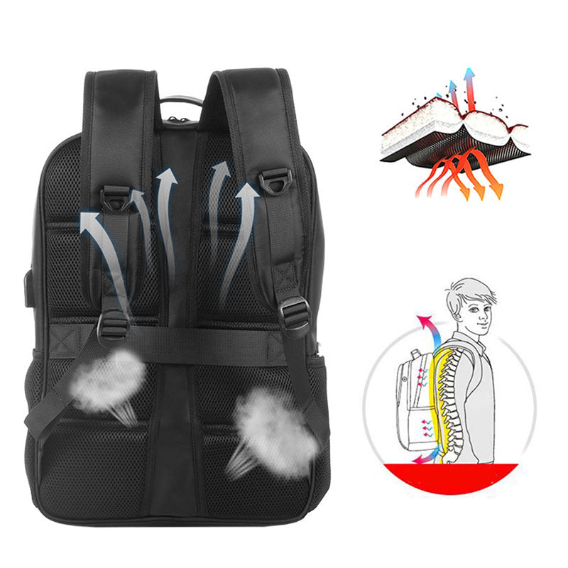 Mochila de carga solar de nailon impermeable para hombre, deportes, ocio, senderismo