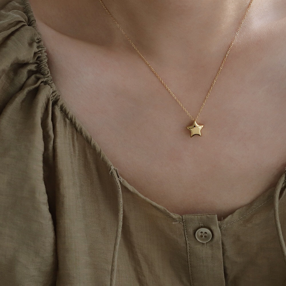Collar de estrella de cinco puntas simple Lucky Star