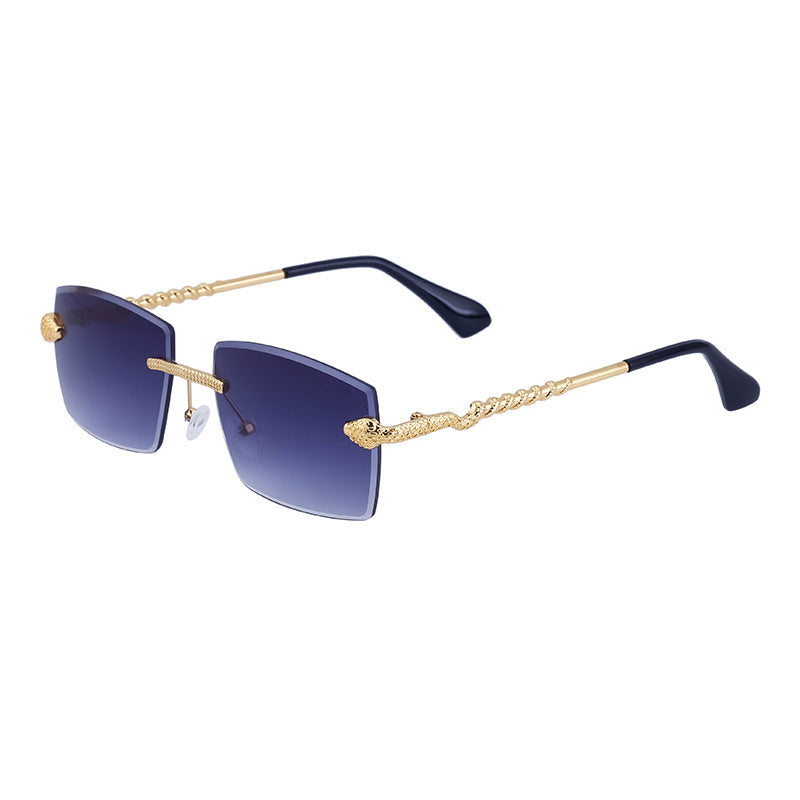 Lunettes de soleil sans monture à la mode pour hommes