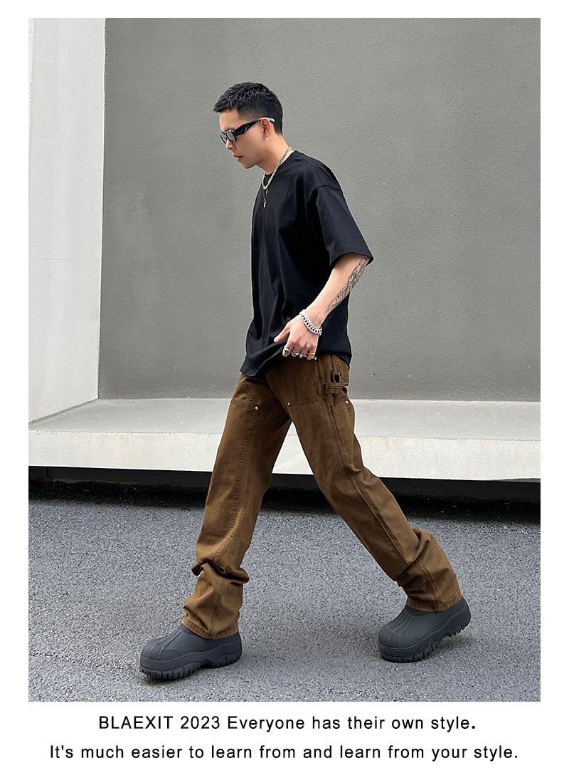 Men's Logging Workwear Straight Casual Jeans