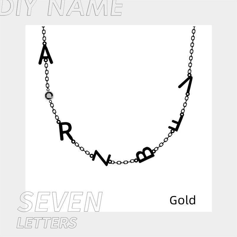Stainless Steel 26 Alphabet Name Necklace