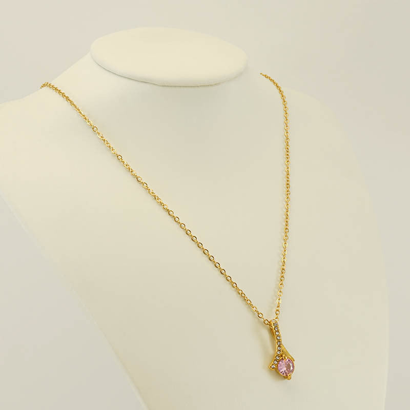 Collier en strass raffiné en acier inoxydable, Design européen et américain d'intérêt particulier