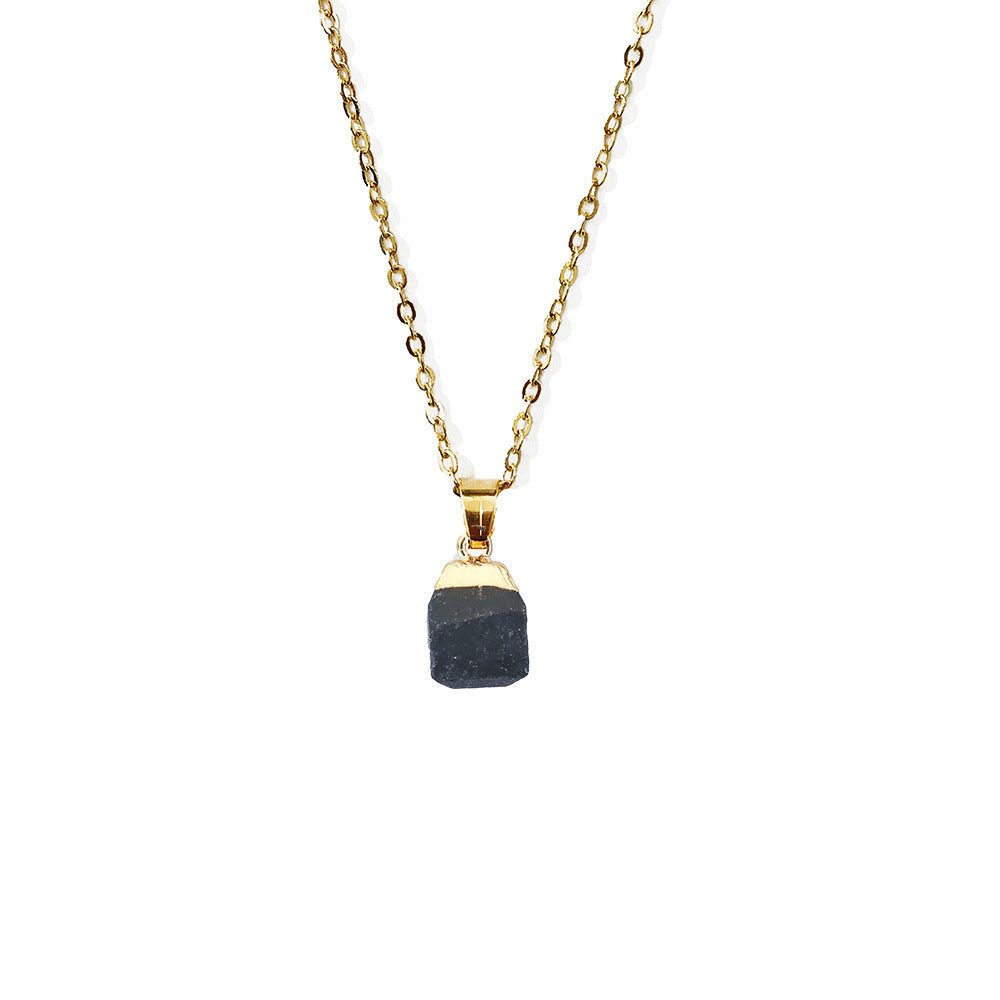 Collier Naturel Taillé Avec Pendentif Pierre Originale